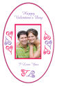 Hearts Photo Valentine Vertical Oval Labels